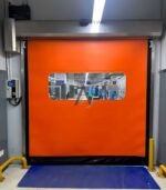 PVC High-speed door installation in food grade production facility