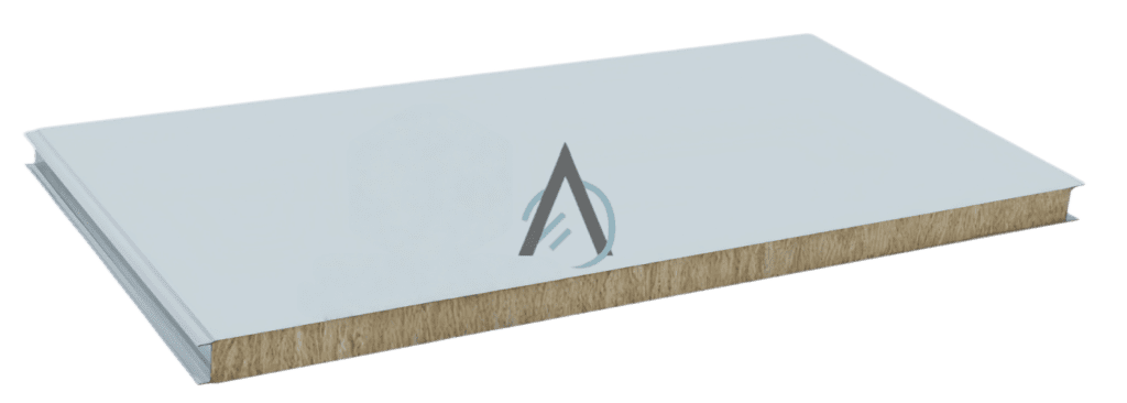 Rock wool sandwich panel for cleanroom interior partitions