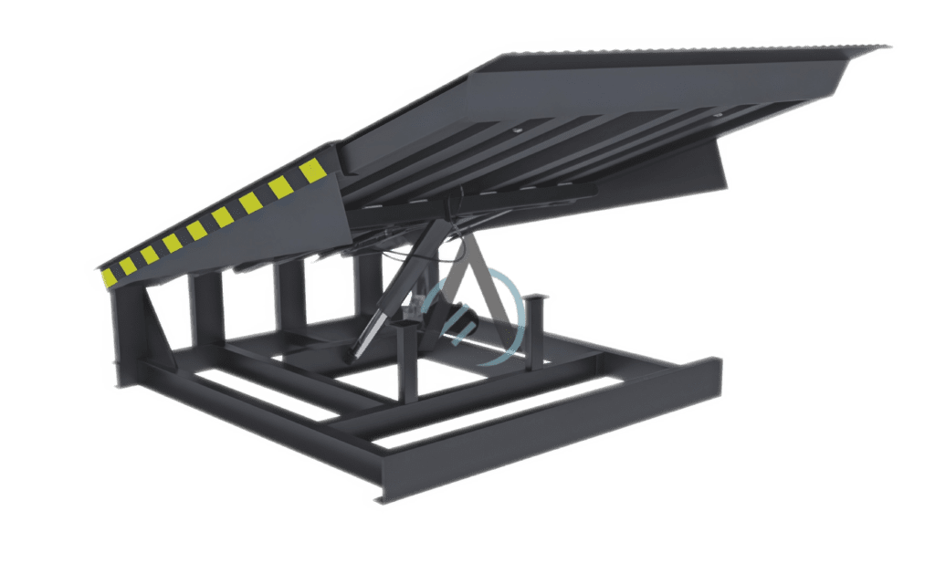 Telescopic Lip Dock Leveler for precise truck bed placement and safety