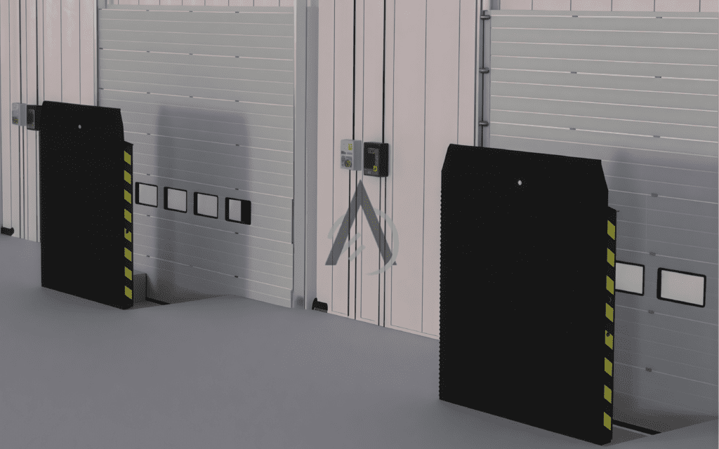 Space-saving Vertical Dock Leveler for specialized cold storage bays