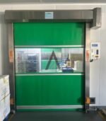 Rapid PVC High-speed door with safety sensors for frequent transit areas